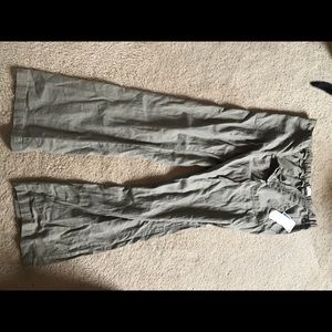 Size large linen pants with tie and elastic